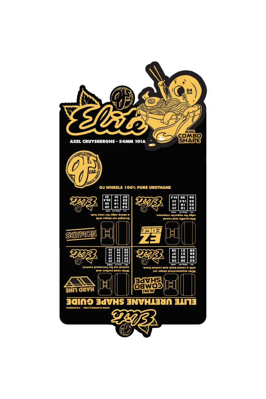 54mm Axel Crusher Ramen Elite Mini Combo 101a OJ Wheels - Image 4
