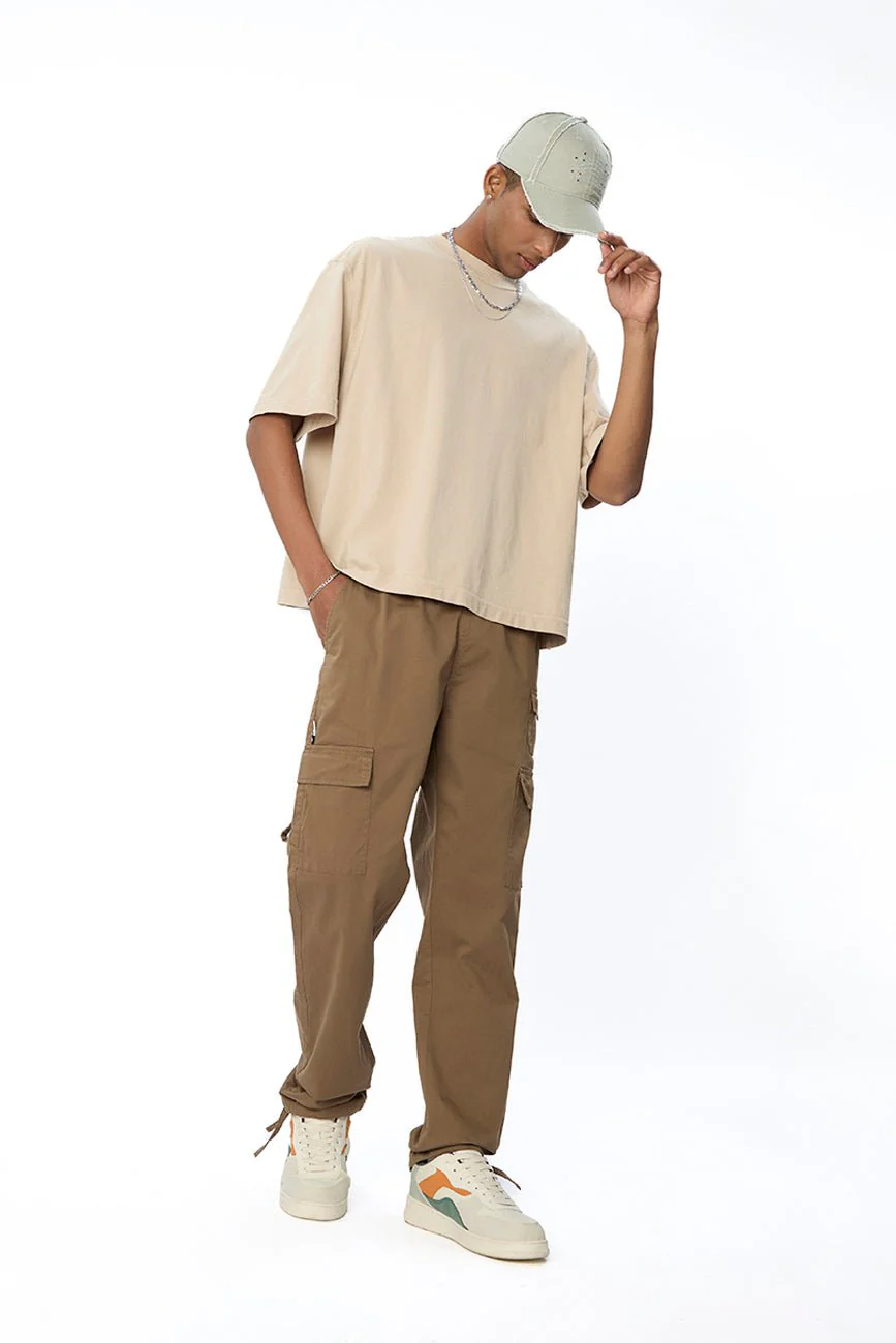 9 Pocket Cargo Pants // Khaki - Image 2