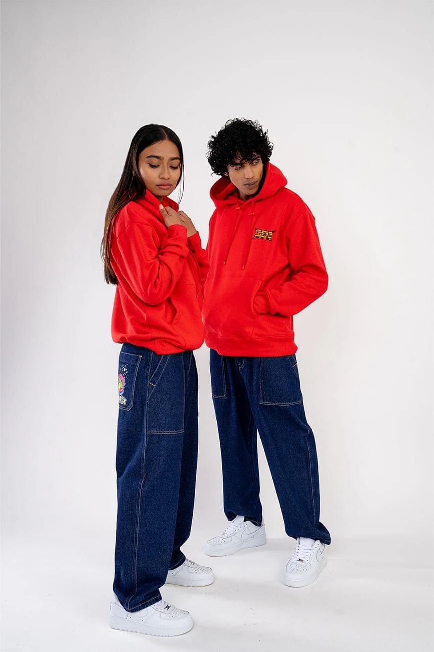 90's Denim Blue Baggy Jeans - Image 4