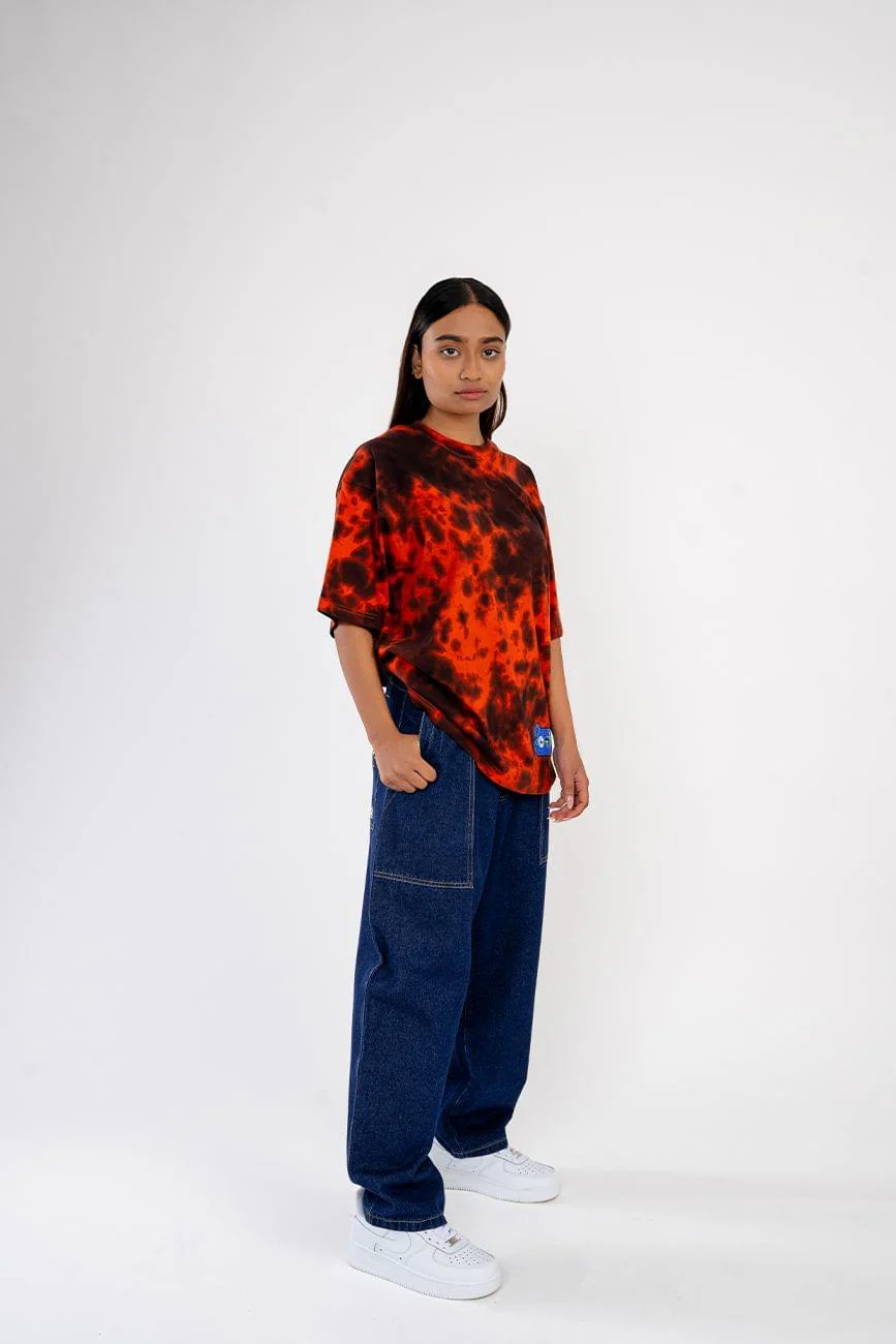 90's Denim Blue Baggy Jeans - Image 6