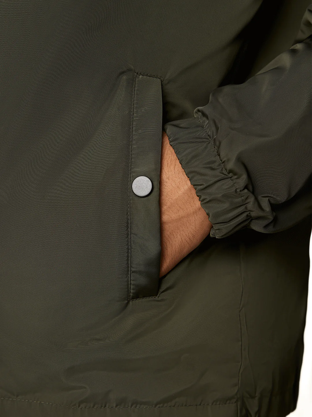 Button Down Lightweight Jacket // Olive Green - Image 4