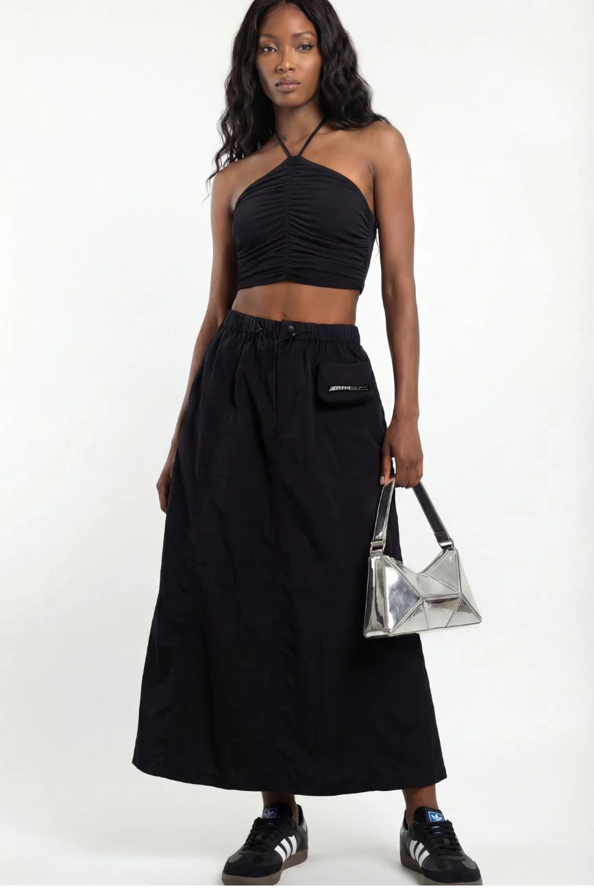 Cargo Parachute Skirt // Black - Image 9