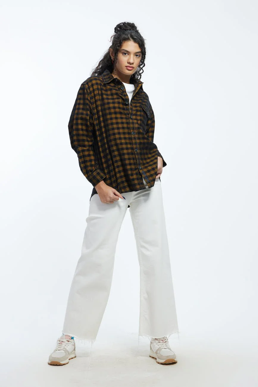 Check Corduroy Shirt 003 // regular fit - Image 7