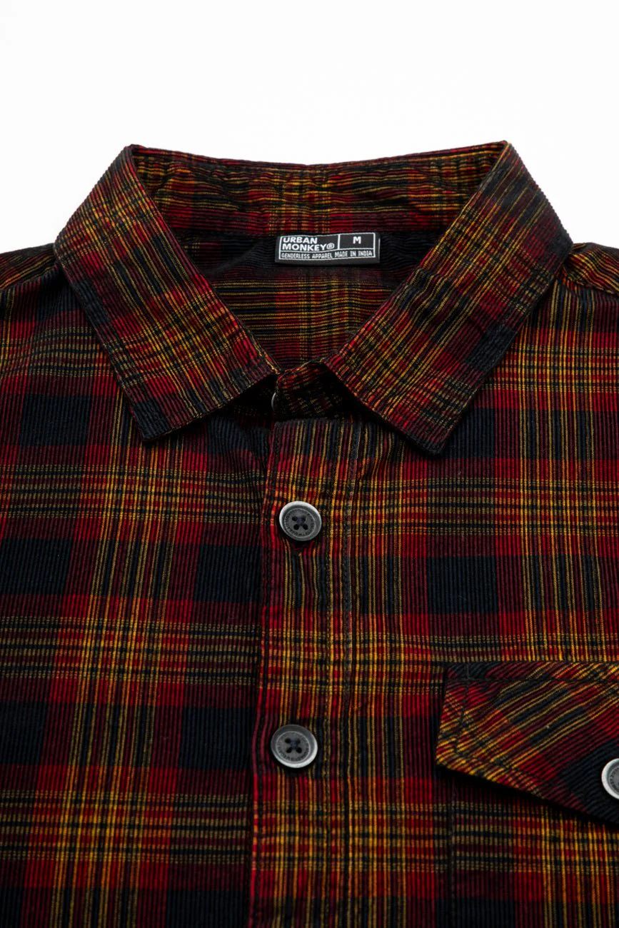 Check Corduroy Shirt 007 // regular fit - Image 5