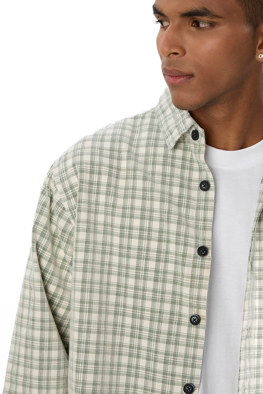 Check Corduroy Shirt 008 // regular fit