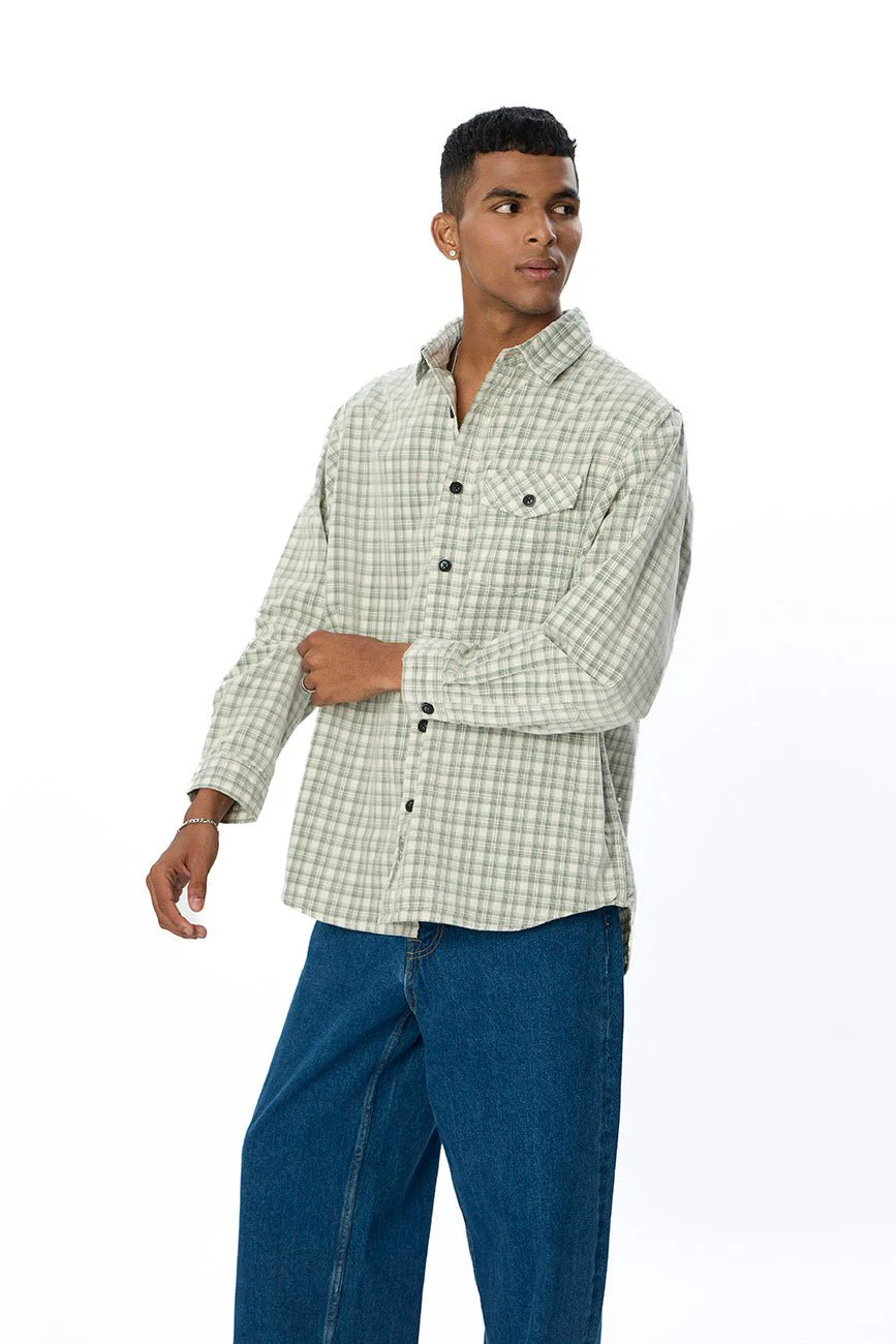 Check Corduroy Shirt 008 // regular fit - Image 4