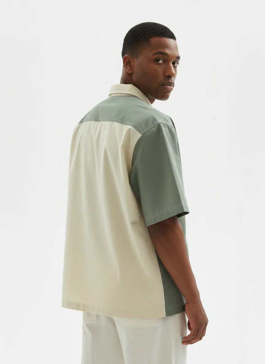 Colourblocked Casual Shirt // 001 - Image 3