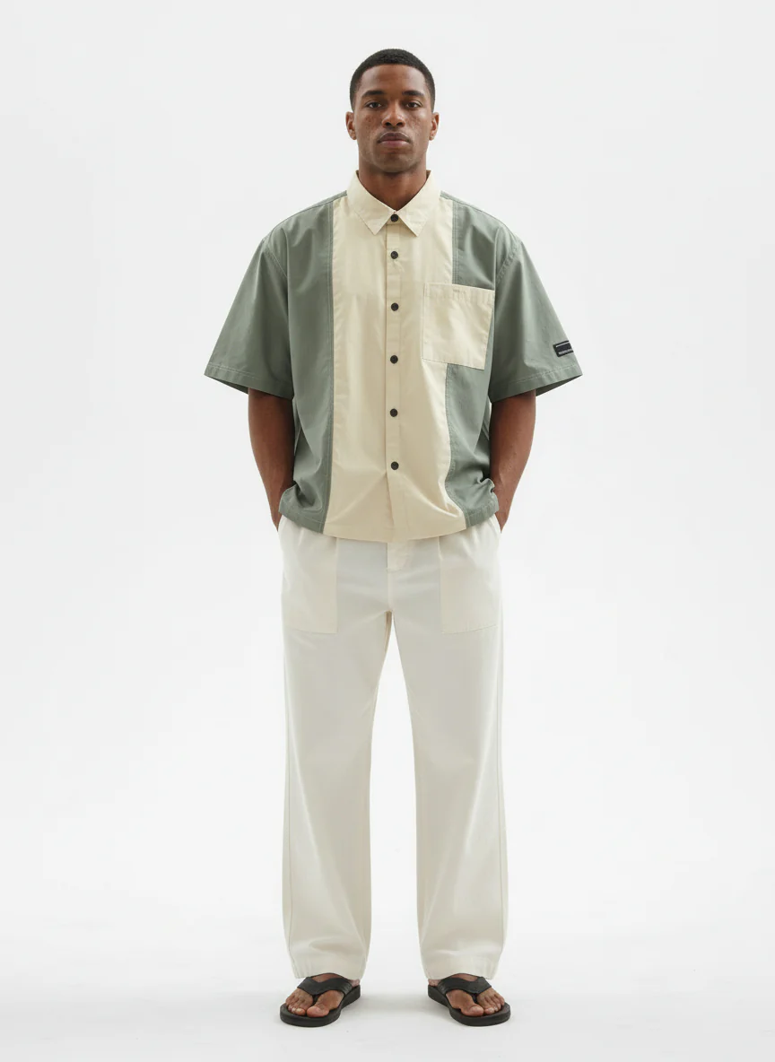 Colourblocked Casual Shirt // 001 - Image 5