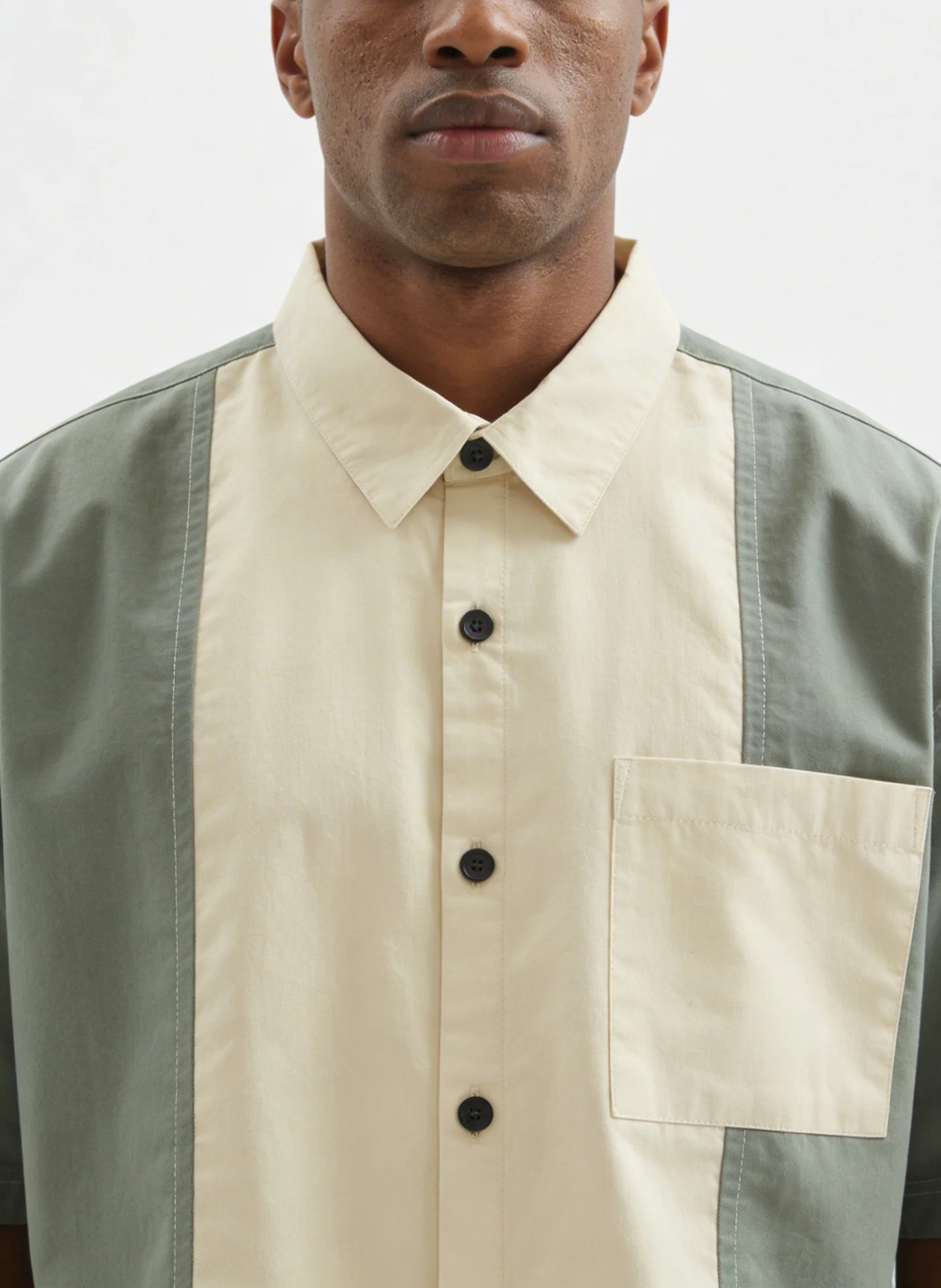 Colourblocked Casual Shirt // 001 - Image 6