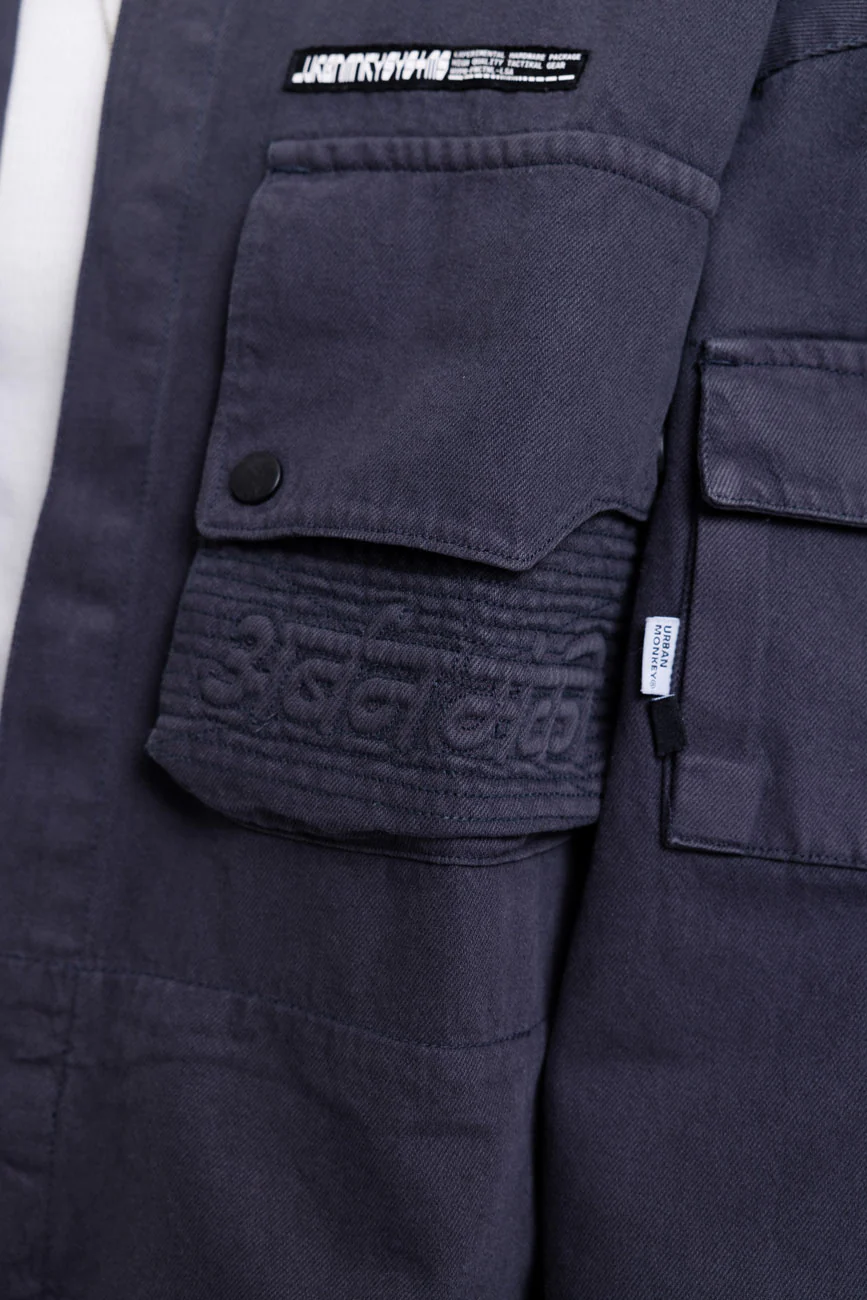 Cotton Twill Shacket // Graphite - Image 7