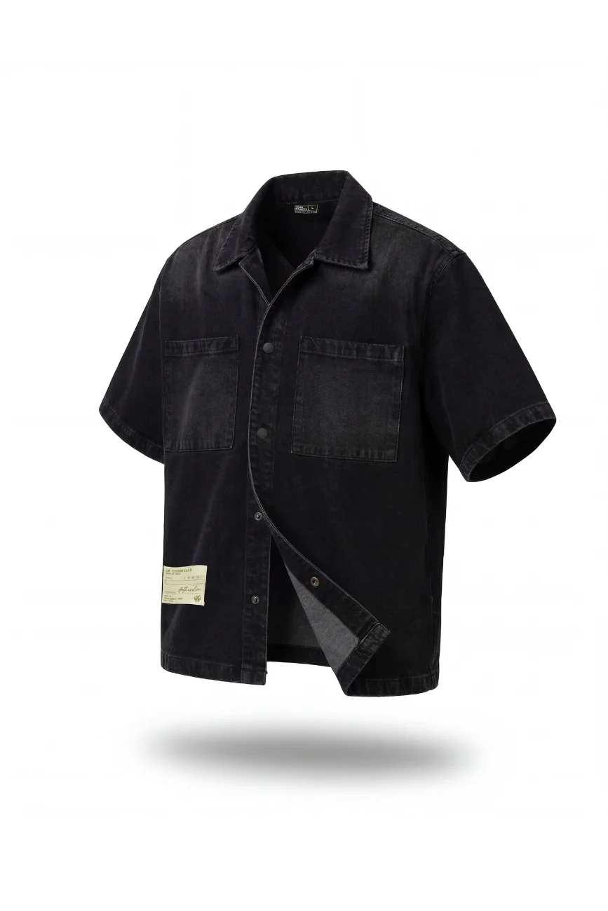 Denim Short Sleeves Shirt