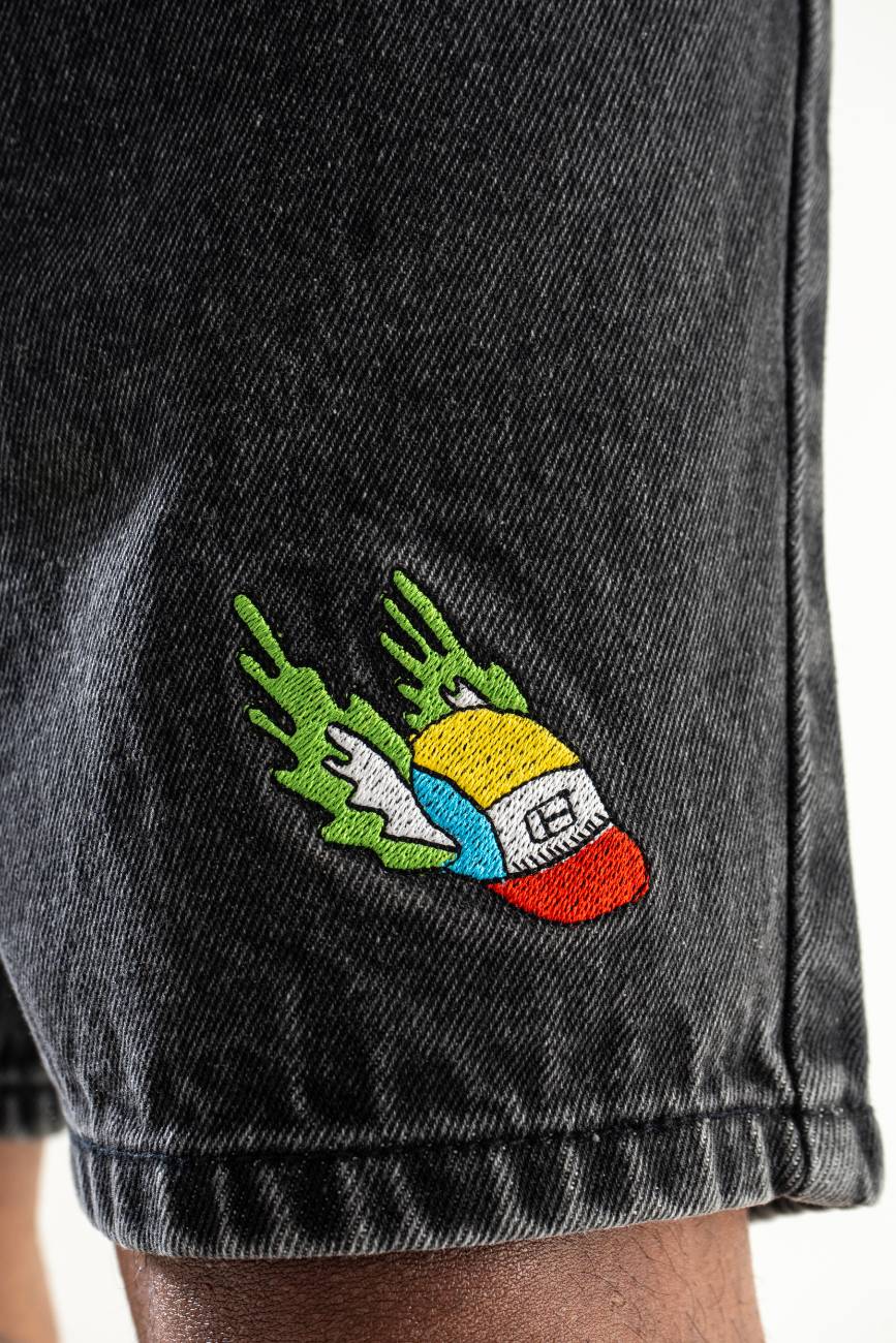 Denim Shorts // Black - Image 4