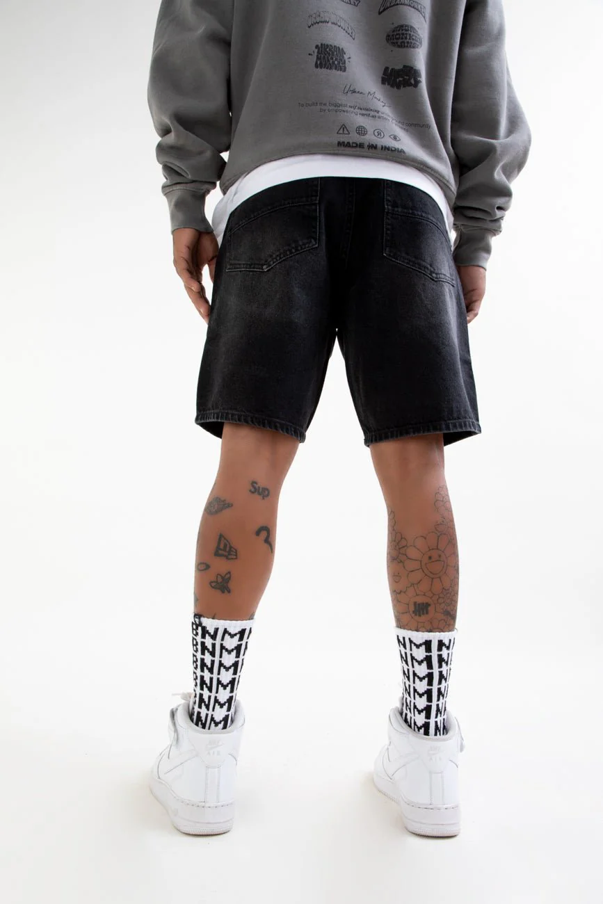 Denim Shorts // Washed Charcoal - Image 5