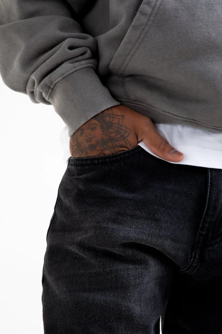 Denim Shorts // Washed Charcoal - Image 8