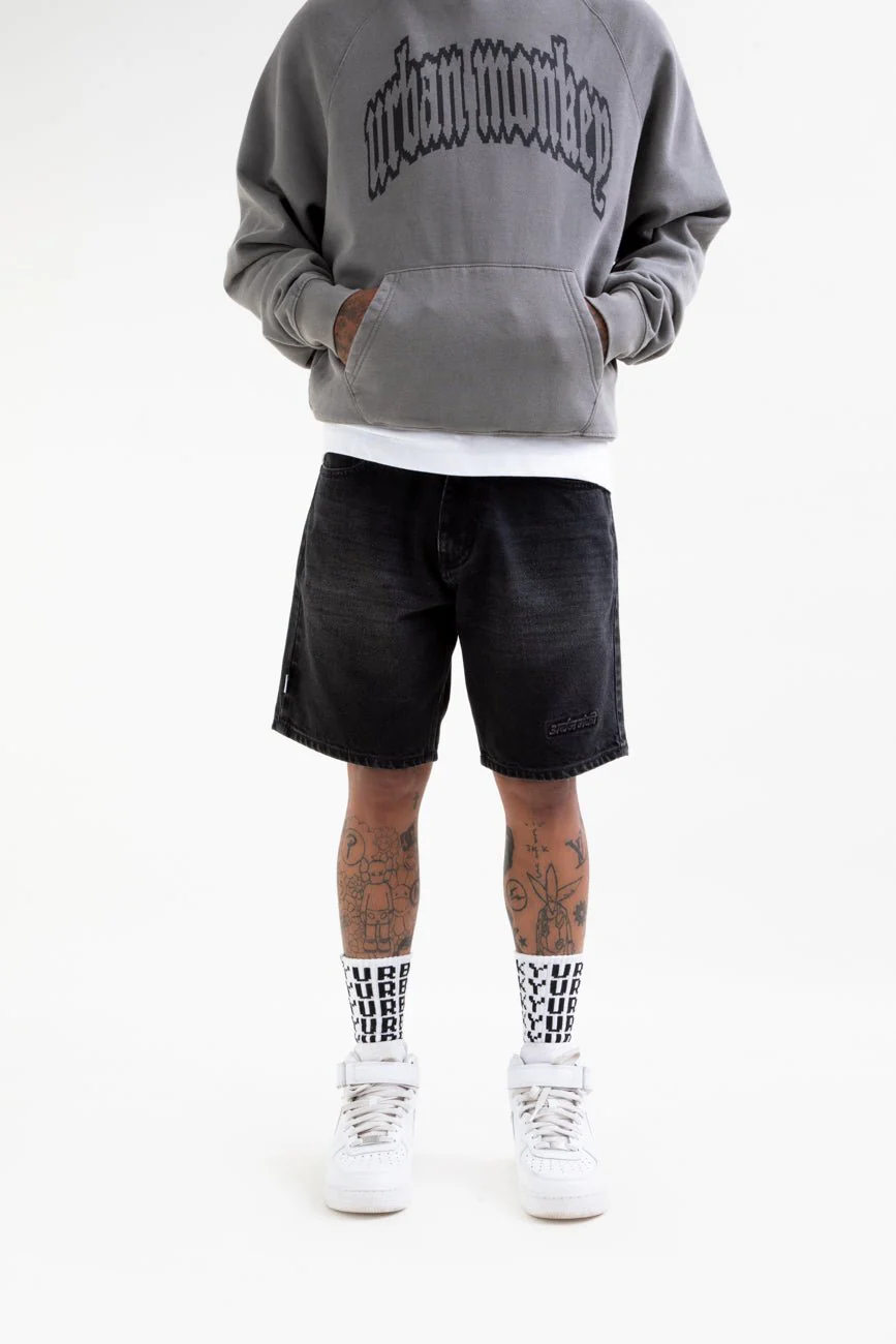 Denim Shorts // Washed Charcoal - Image 9