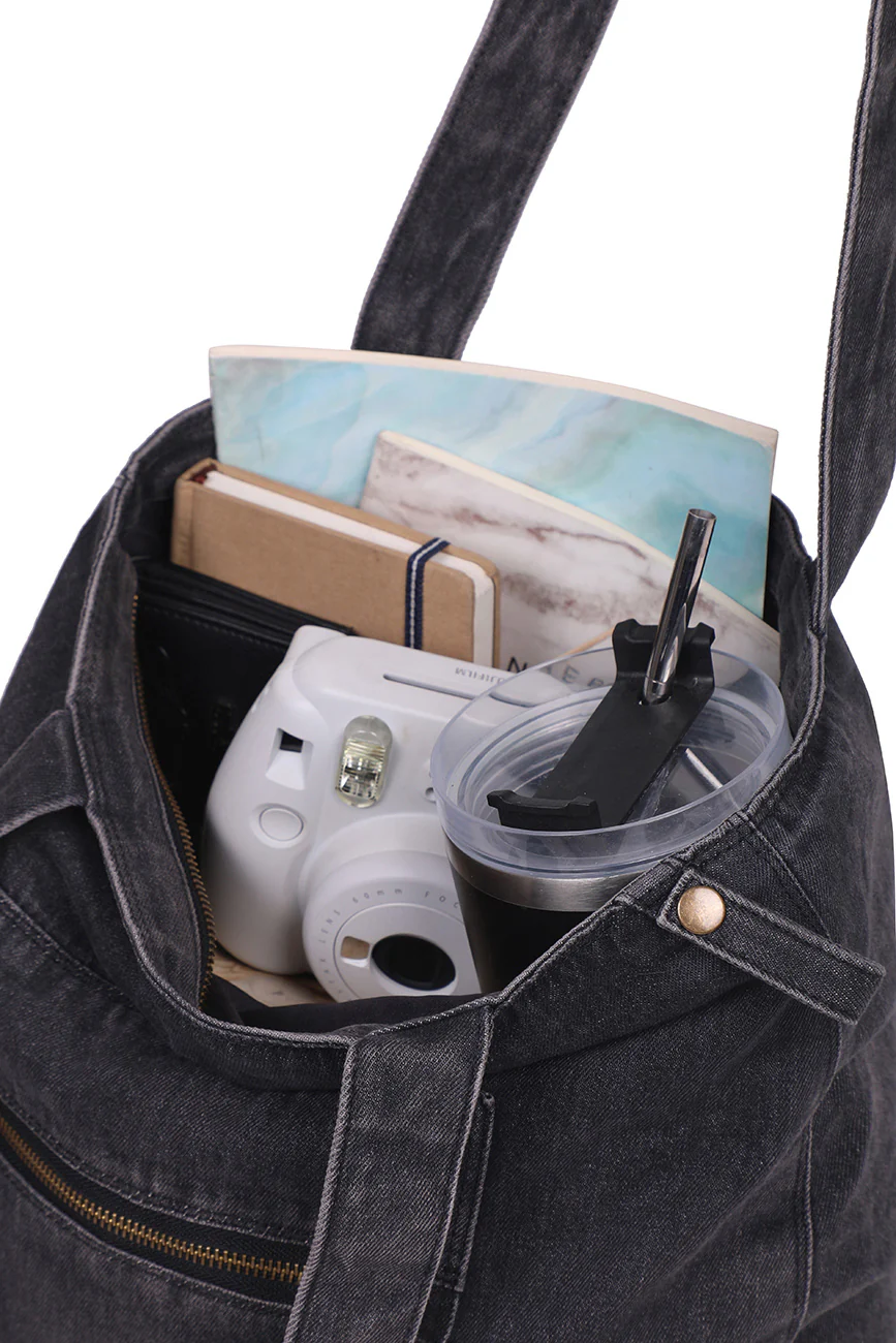 Denim Shoulder Bag - Image 10