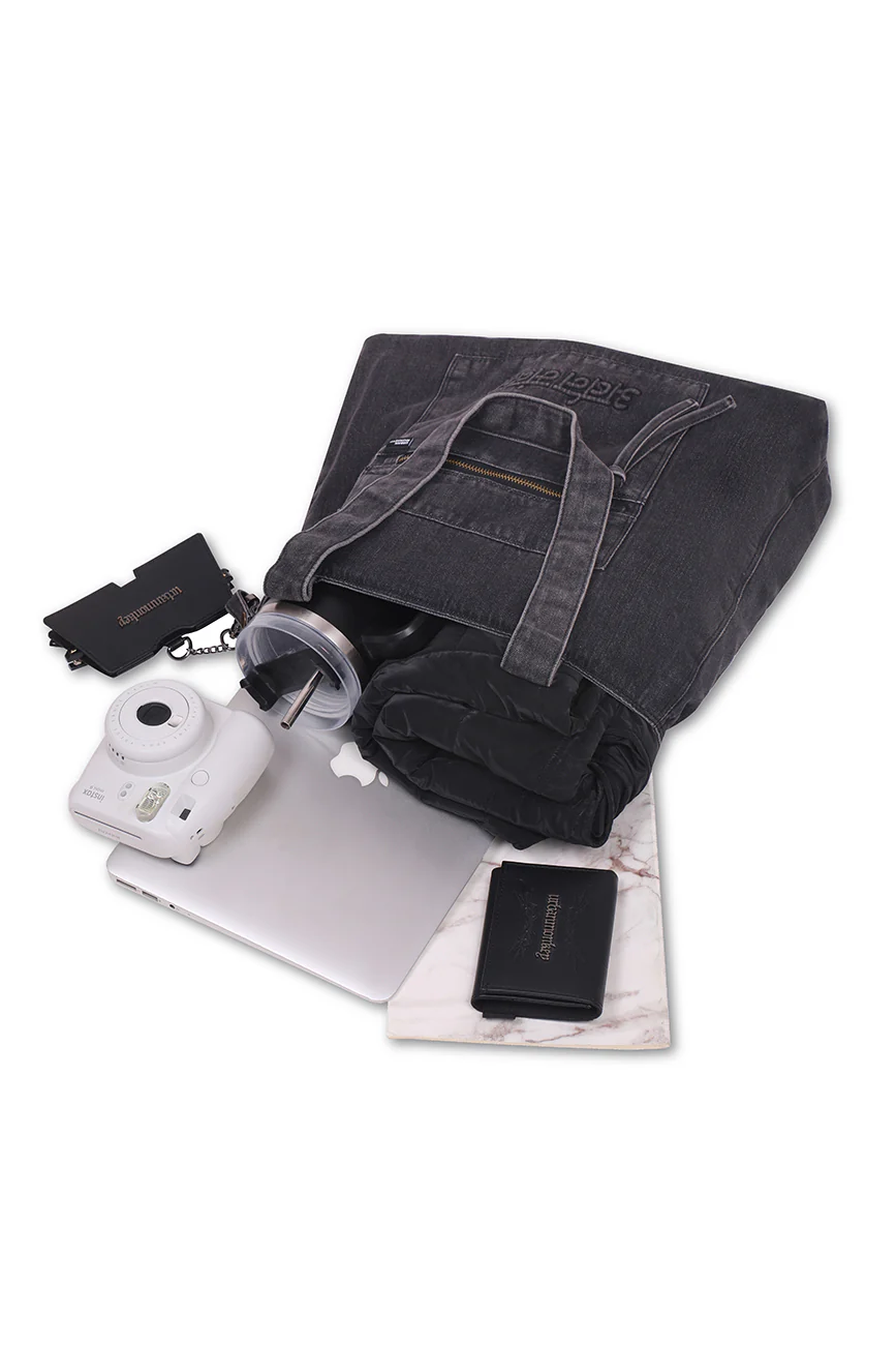 Denim Shoulder Bag - Image 9