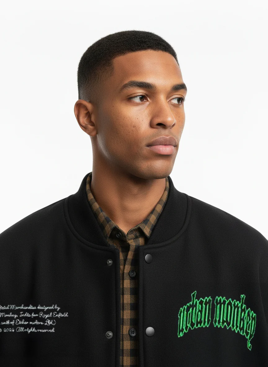 Emperor Varsity Jacket_Royal Enfield x Urban Monkey - Image 4