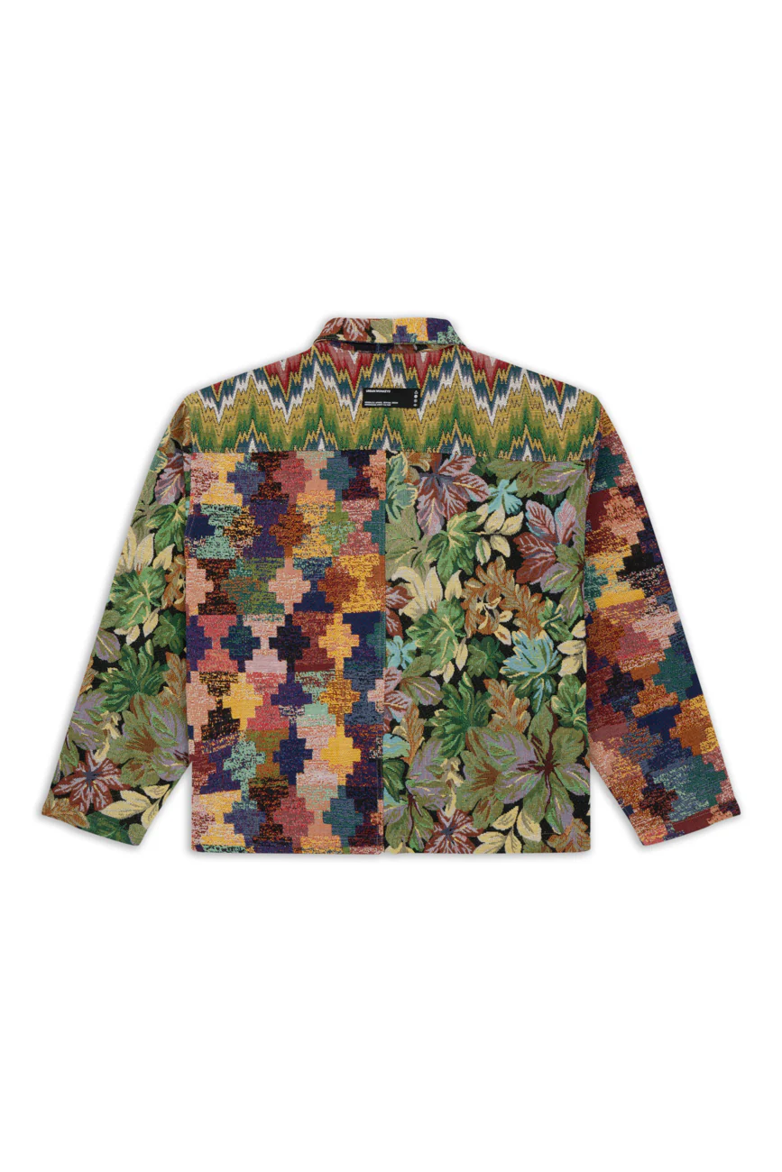 Flowers are dope // Jacquard Bomber Jacket - Image 9