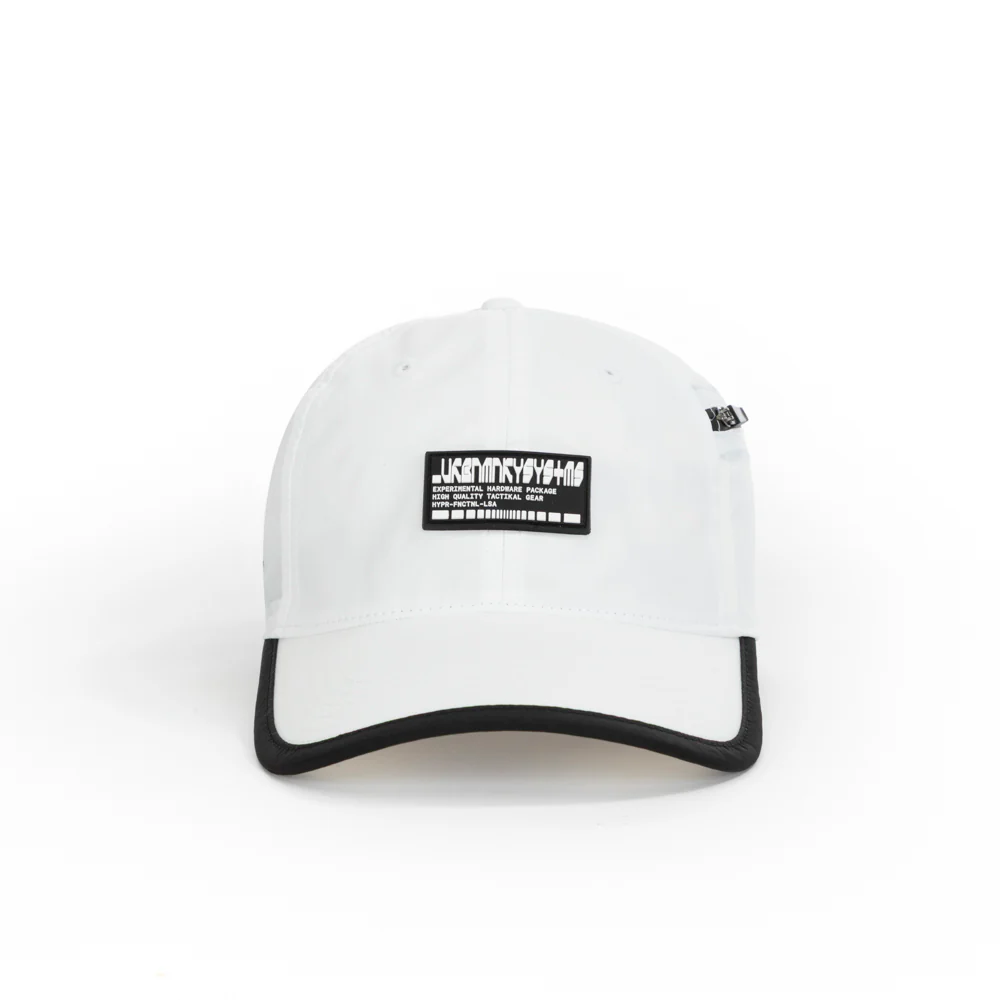 Foldable outdoor baseball cap with pocket // white - Image 3