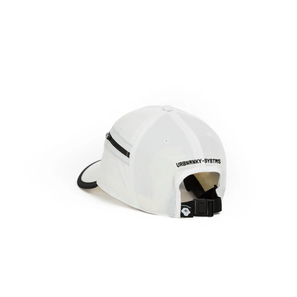 Foldable outdoor baseball cap with pocket // white - Image 4