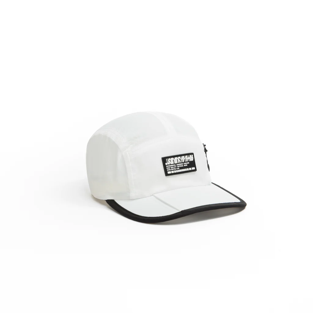 Foldable Outdoor 5 Panel Cap with Pocket // White - Image 2