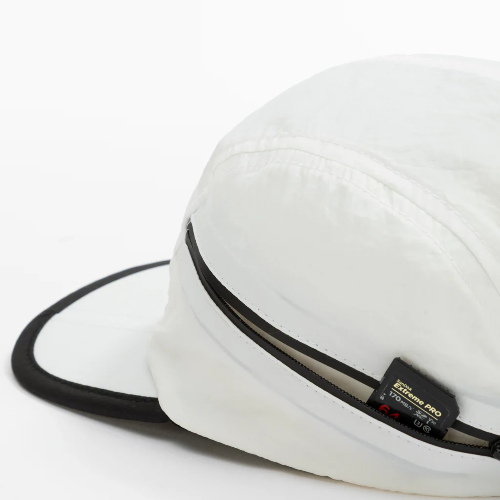 Foldable Outdoor 5 Panel Cap with Pocket // White - Image 5