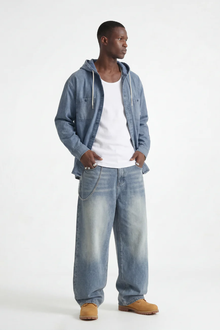 Hooded Denim Shirt - Image 5