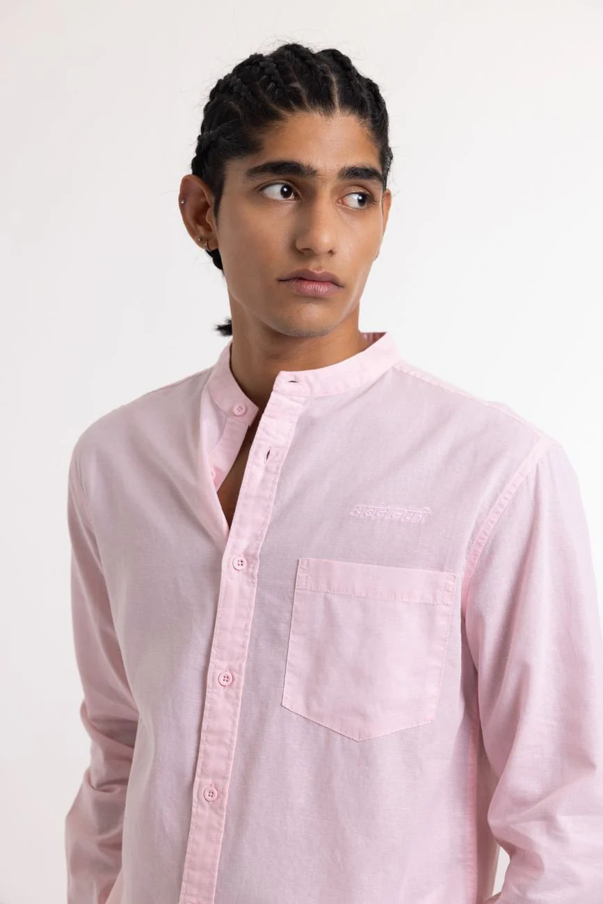 Linen Shirt // Baby Pink - Image 2