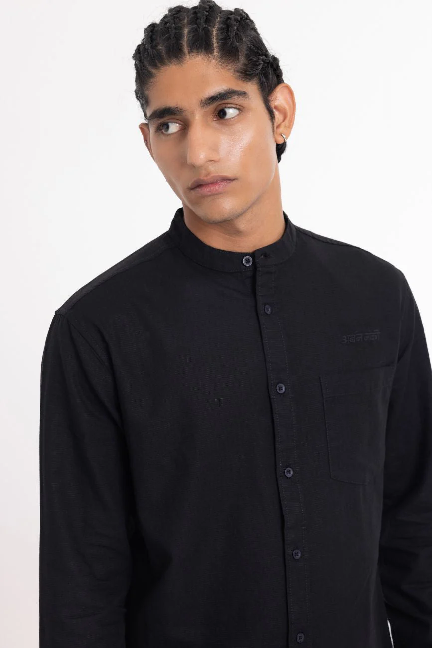 Linen Shirt // Black - Image 2
