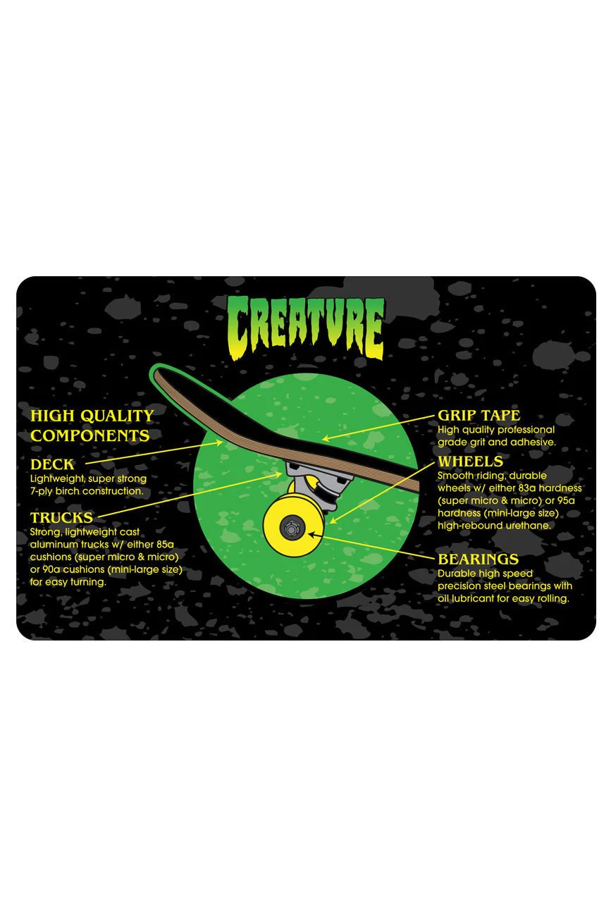 Logo Full 8.00in x 31.25in Creature Skateboard Complete - Image 3
