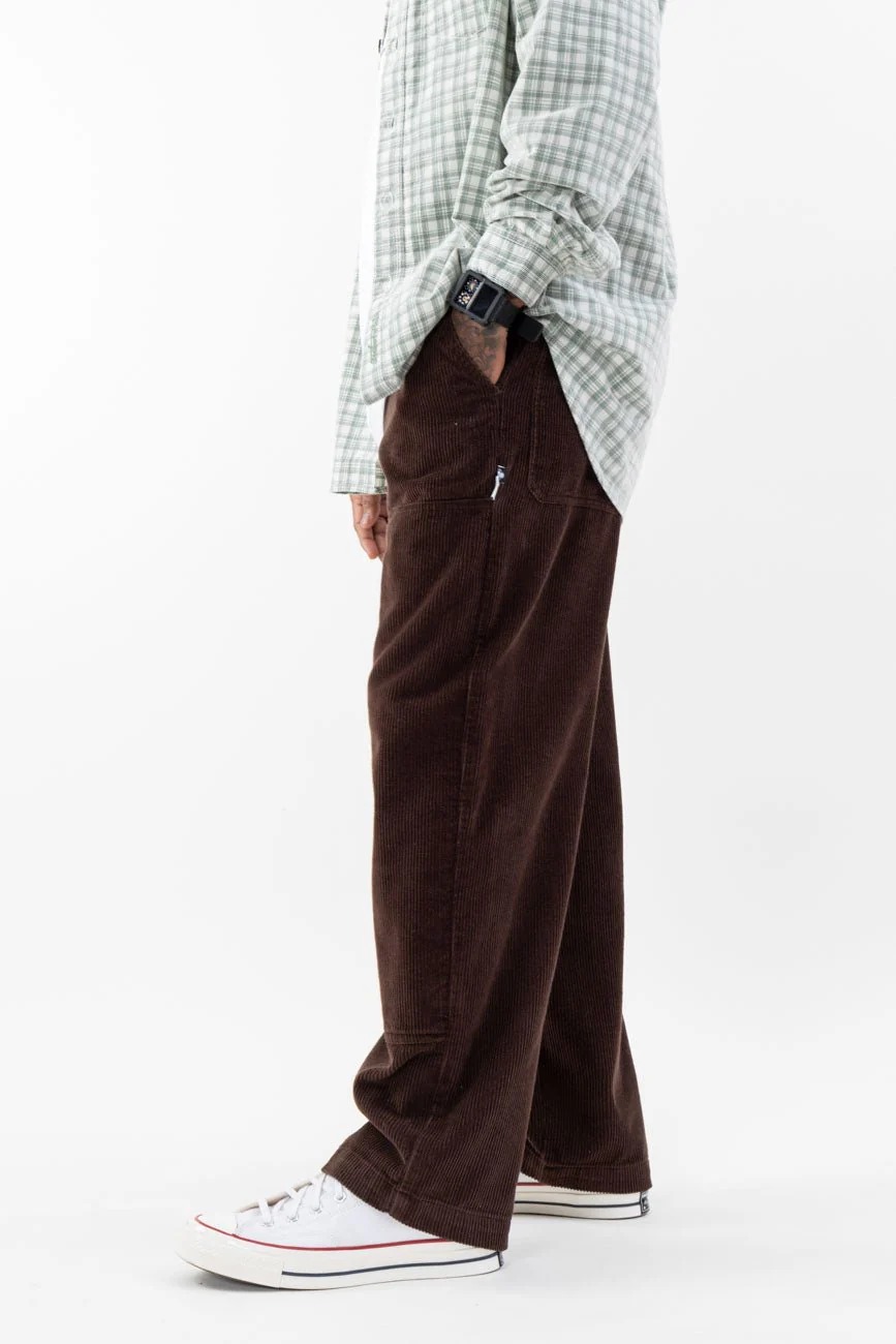 Loose Fit Corduroy Trousers // Brown - Image 8