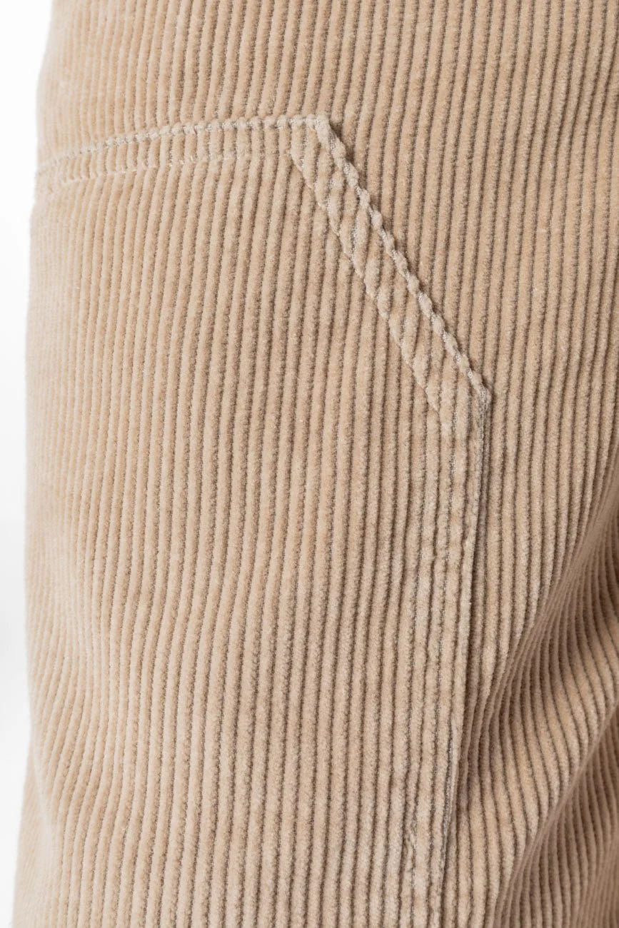 Loose Fit Corduroy Trousers // Khaki - Image 3