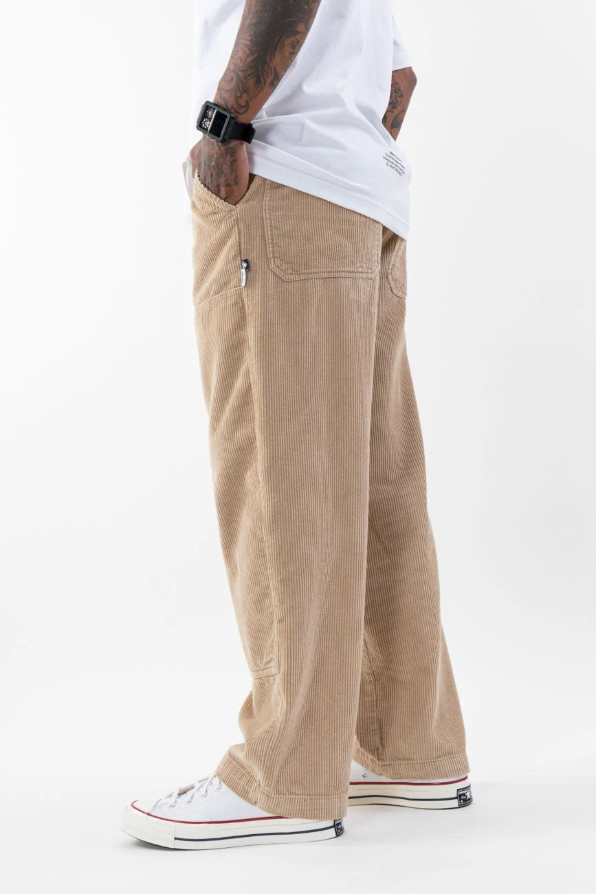 Loose Fit Corduroy Trousers // Khaki - Image 5