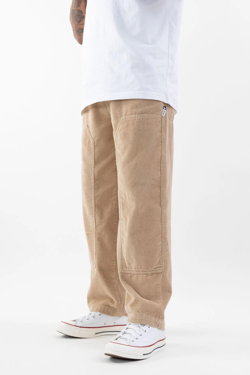 Loose Fit Corduroy Trousers // Khaki - Image 8