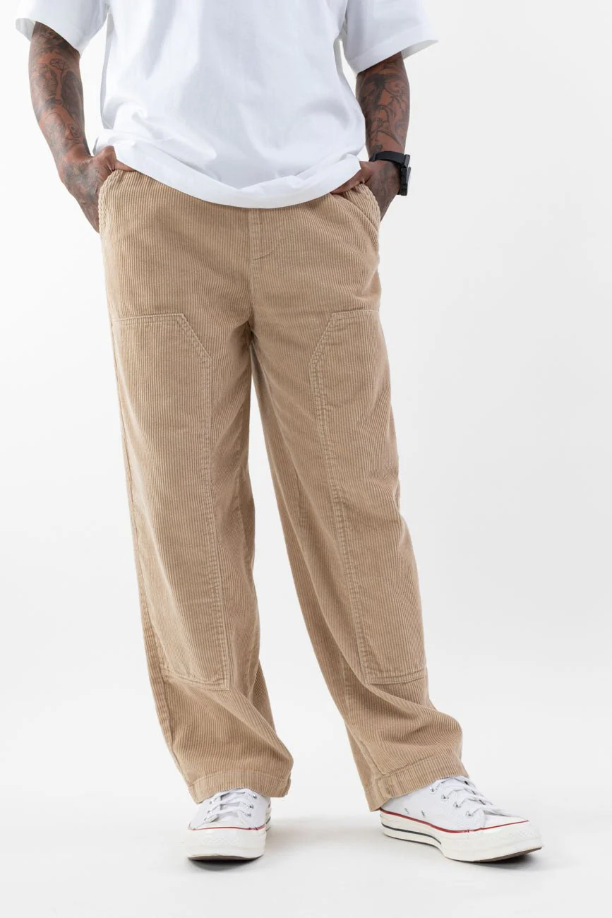 Loose Fit Corduroy Trousers // Khaki - Image 9