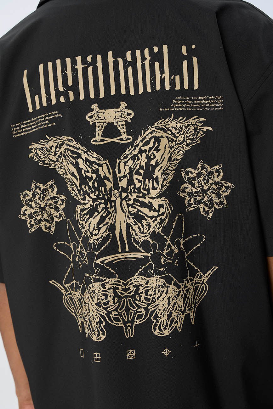 Short Sleeve Black Shirt // Lost Angels - Image 2
