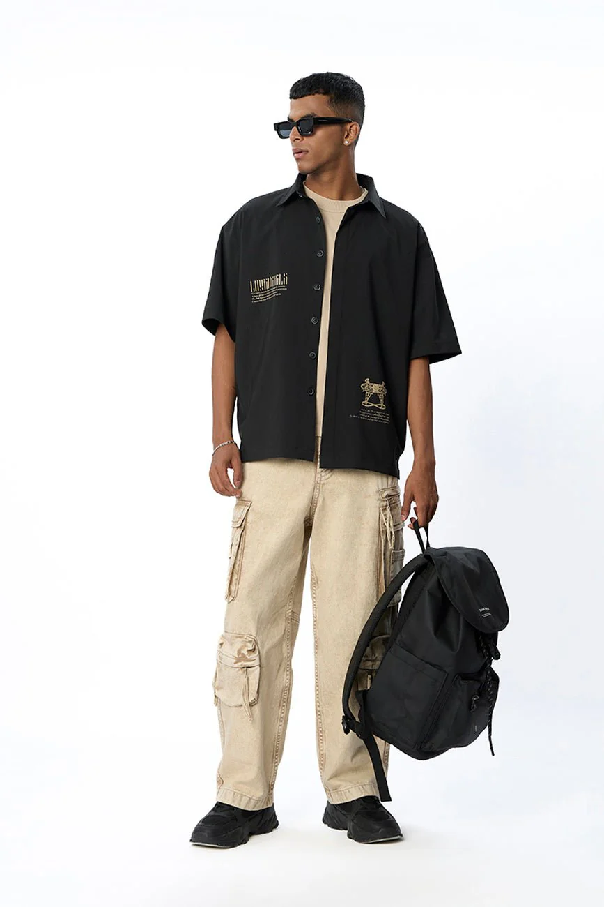 Short Sleeve Black Shirt // Lost Angels - Image 3