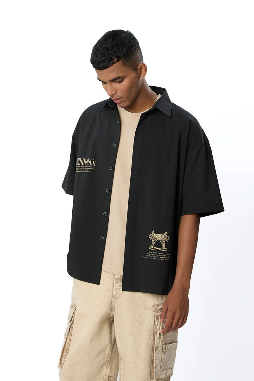 Short Sleeve Black Shirt // Lost Angels - Image 4