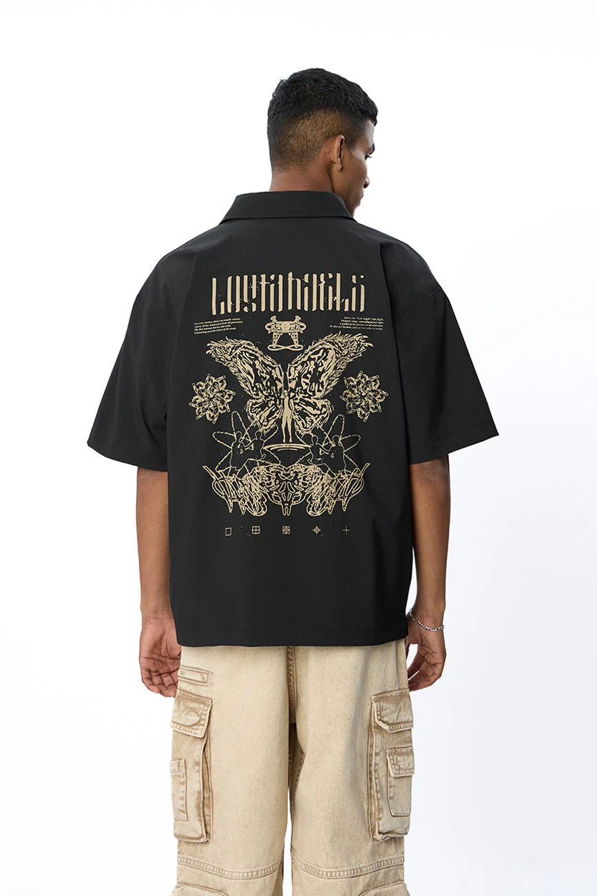 Short Sleeve Black Shirt // Lost Angels - Image 5