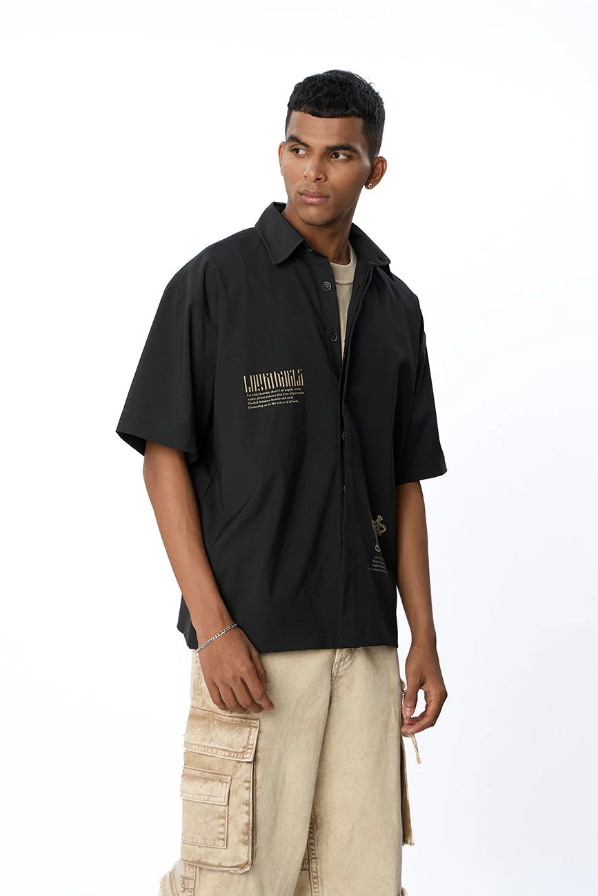 Short Sleeve Black Shirt // Lost Angels - Image 7