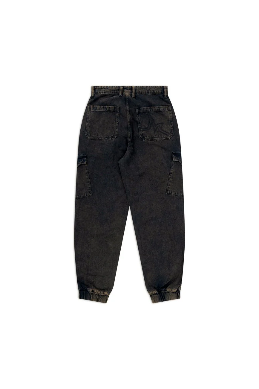 Low Key Royalty //  Denim Cargo Joggers - Image 3