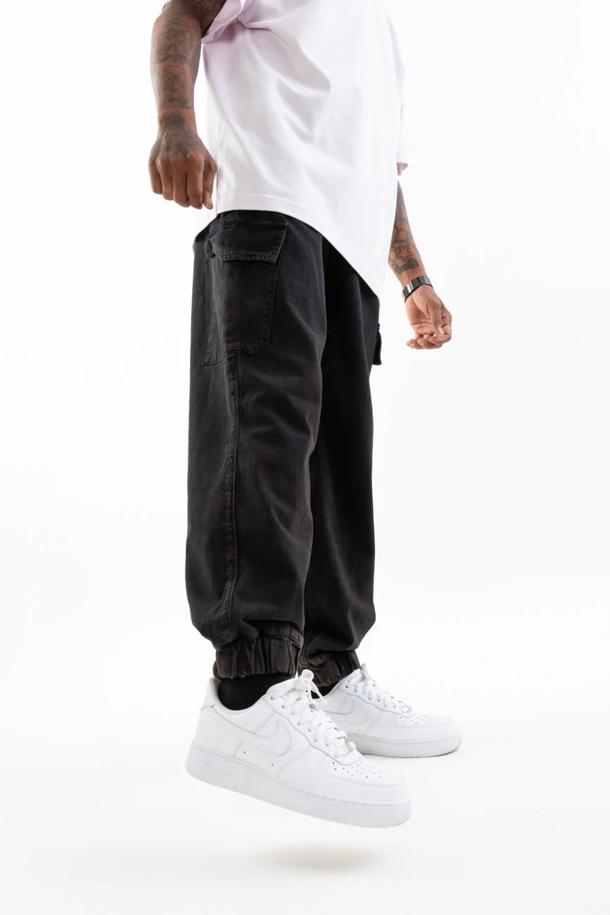 Low Key Royalty //  Denim Cargo Joggers - Image 8