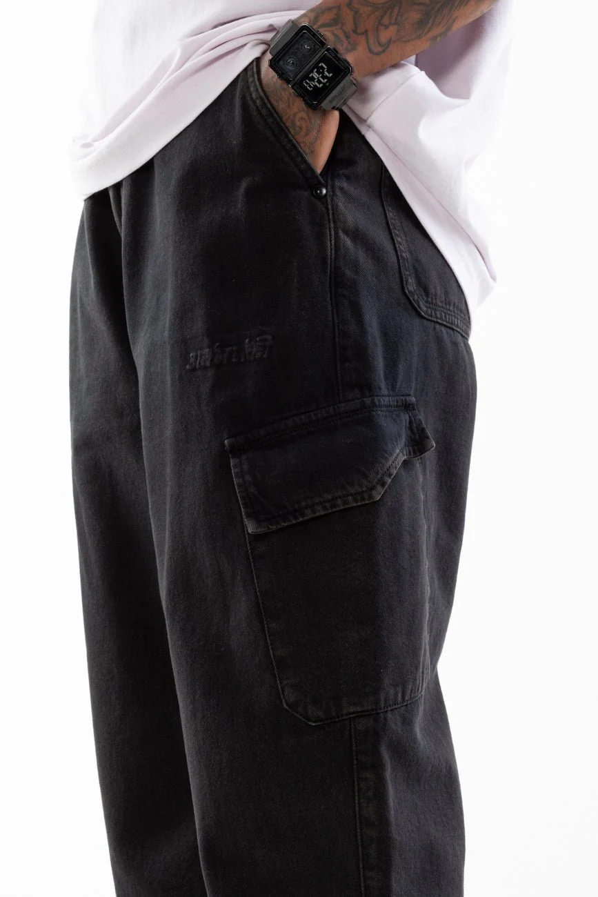 Low Key Royalty //  Denim Cargo Joggers - Image 9
