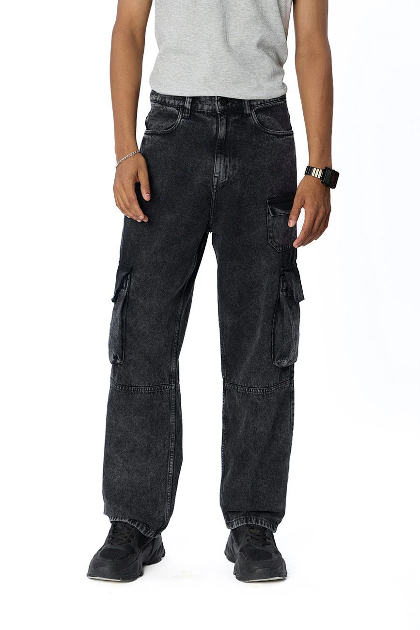 Machine Denim Cargo Pants_Royal Enfield x Urban Monkey