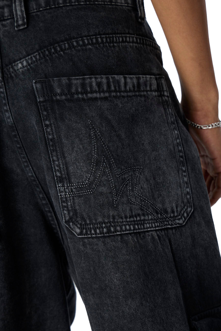 Machine Denim Cargo Pants_Royal Enfield x Urban Monkey - Image 2