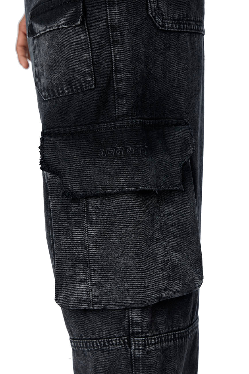 Machine Denim Cargo Pants_Royal Enfield x Urban Monkey - Image 3