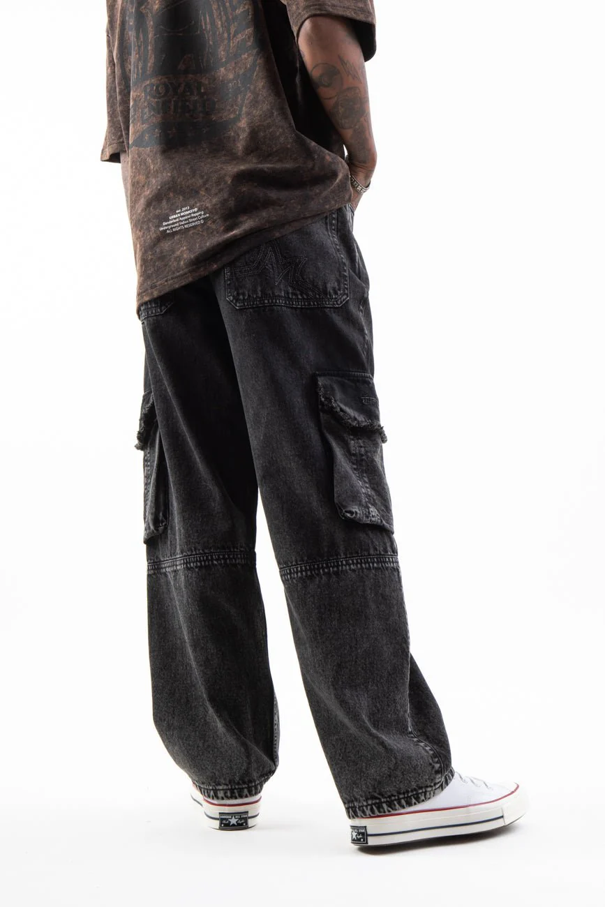 Machine Denim Cargo Pants_Royal Enfield x Urban Monkey - Image 6