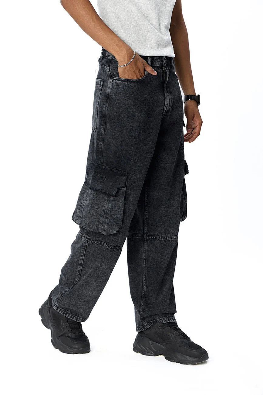 Machine Denim Cargo Pants_Royal Enfield x Urban Monkey - Image 8