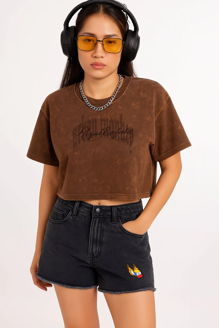 Made Like A Gun Cropped Tee 002_Royal Enfield x Urban Monkey - Image 9